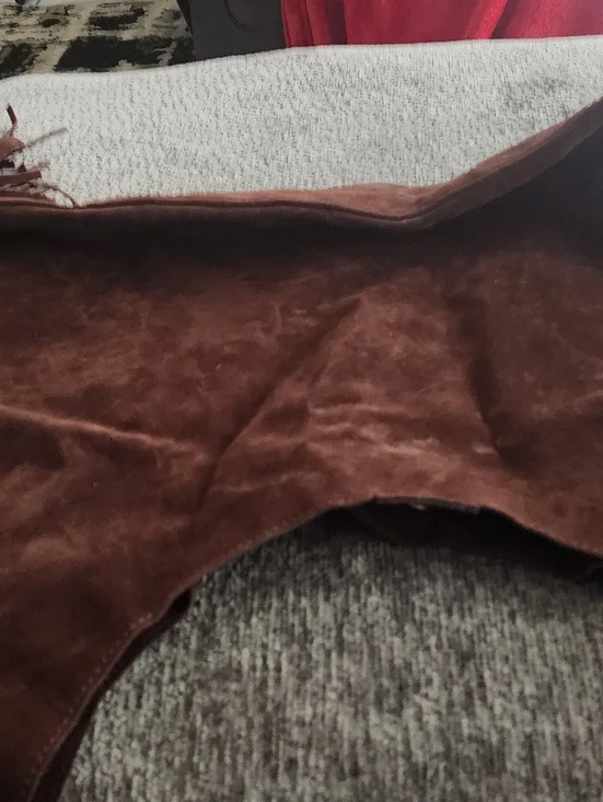 Suede Fringe Hobo Bag in Dark Brown - Picture 5 of 6